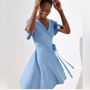 Loft soft Jean wrap dress